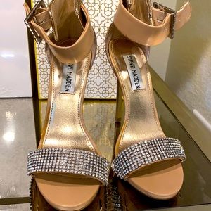Rhinestone strap heels